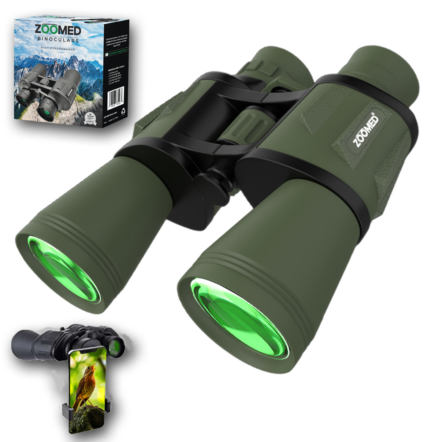 CB3008: 20x50 Binoculars with Phone Bracket Adaptor