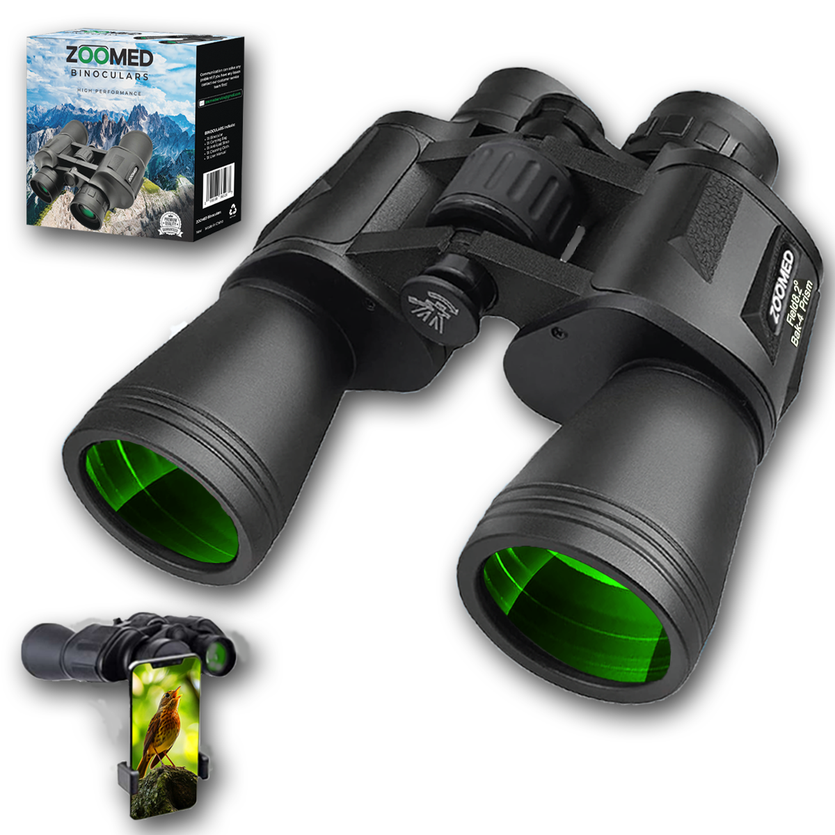 CB3008: 20x50 Binoculars with Phone Bracket Adaptor