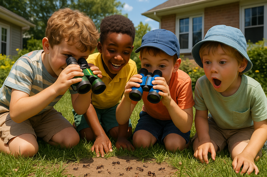 Kids Exploring Insects in the Backyard